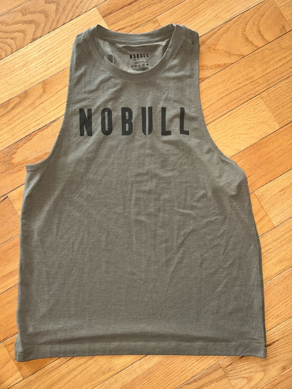NOBULL Olive Muscle Tank with Black Logo